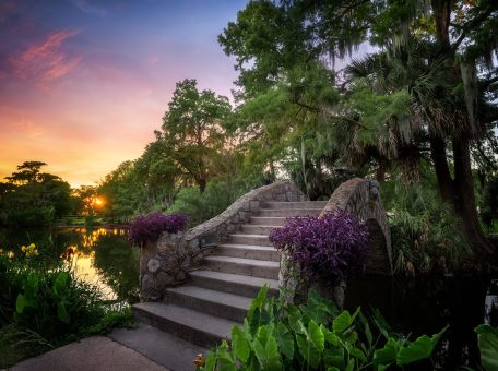 City park's walking bridge.