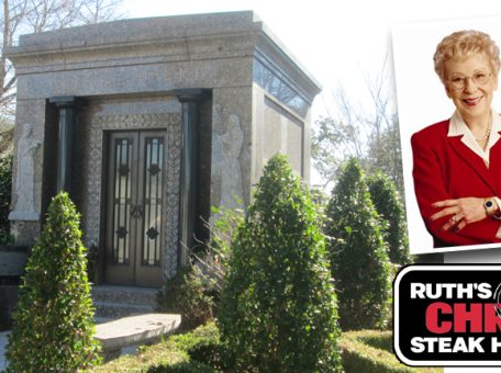 Ruth Fertel, the founder of Ruth's Chris Steak House, is buried in Lake Lawn Metairie Cemetery in New Orleans